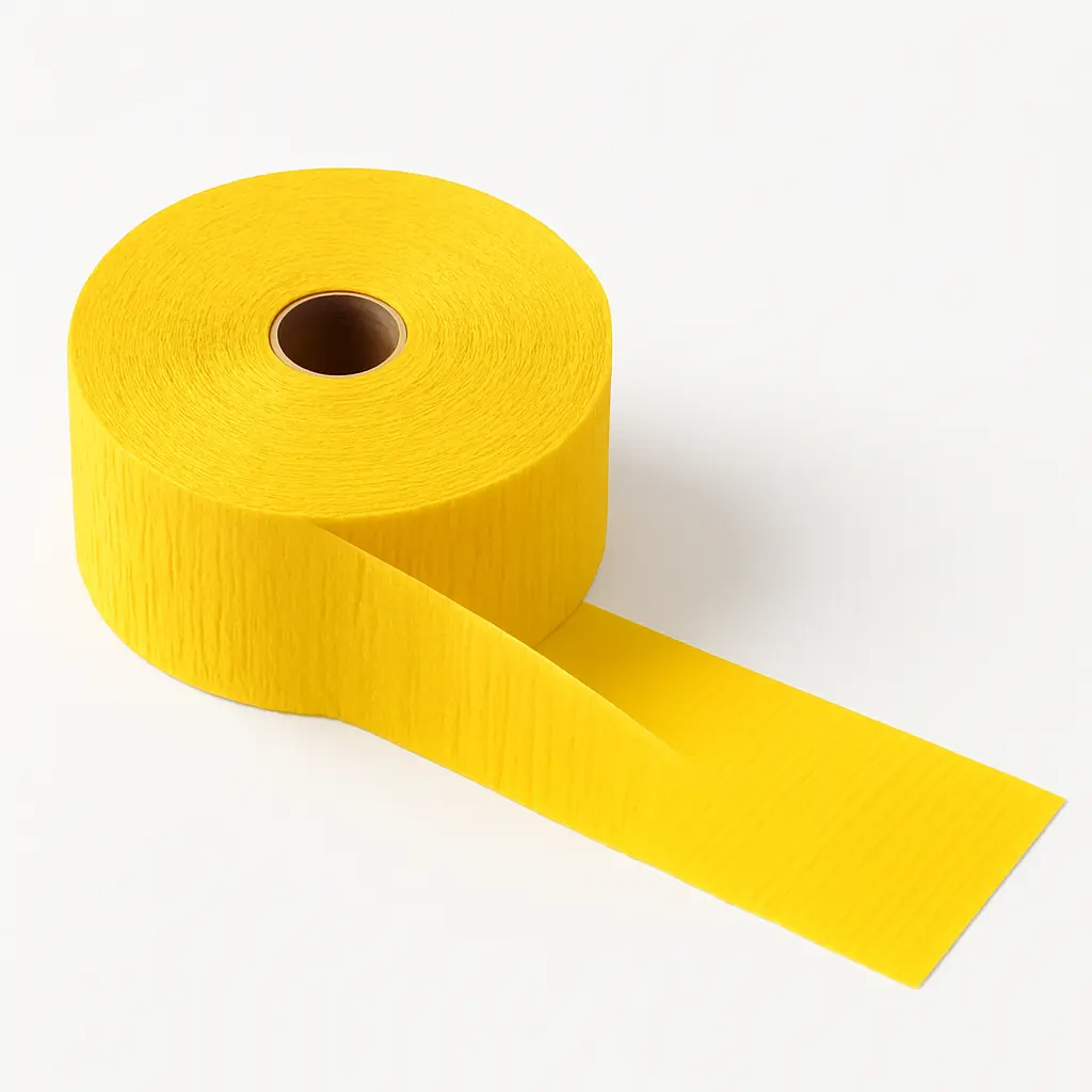 Sunshine Yellow Crepe Streamer Roll - 500ft Party Decoration