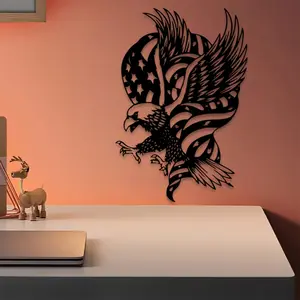 1pc American Flag Metal Wall Art, American Flag Statue Mural, Perfect for Living Room, Office, Indoor/Outdoor Decor, Independence Day Decor, Ideal Gift for Patriotic People Halloween Christmas decorations