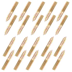 Double Headed Hanger Bolts 1"(25mm) Self-Tapping Screws for Furniture Installation Connection