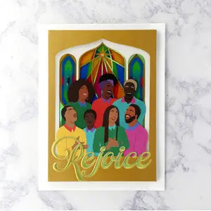 Shadowbox Rejoice Choir Religious Christmas Card