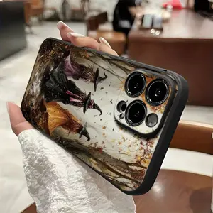 Witch pattern mobile phone case decorated with autumn forest and flying bats design suitable for iPhone 16 15 14 13 12 11 Pro Plus Promax models TPU material shockproof protection It is a great gift for family friends children birthdays Spring Festival ho