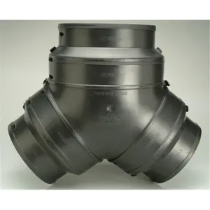 212 MAIN Quick Connect Large Snap-Together Water Pipe Wye Fitting - 2-Piece Set, 12-10-8 in., Branch Split Configuration