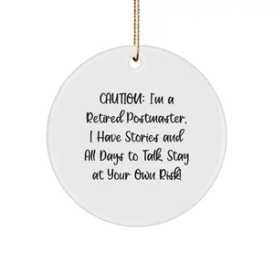 Postmaster's Wisdom Circle Ornament, Funny Quote Christmas Unique Postmaster Gifts
