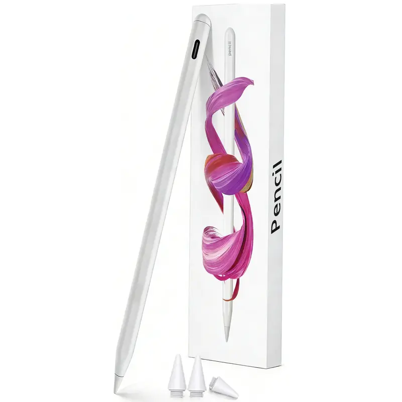 Stylus pen for Apple iPad 2025-2018, Fast Charge, Magnetic Attachment Stylus Pen for iPad 11/10/9/8/7/6th Gen, iPad Accessories for Pro 12.9/11/13-inch M4, Air 3/4/5/M2/M3, Mini 5/6th