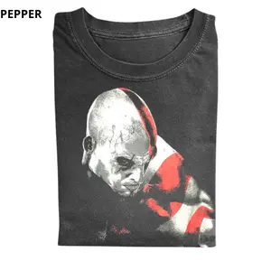 The God of War III Kratos Shirt, Gaming Shirt, Crew Neck Shirt, Video Game Fan Gift, Gift for Gamers - Vintage Graphic Tee – Unisex S-3XL – Menswear & Womenswear – Streetwear Tops – Casual Cotton Crewneck Shortsleeve T-shirt