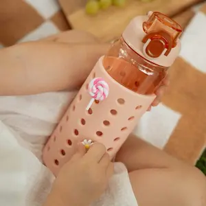 Pink 24oz Water Bottle with Pink Sleeve - Ideal for Drinking, Versatile Design, Drinkware