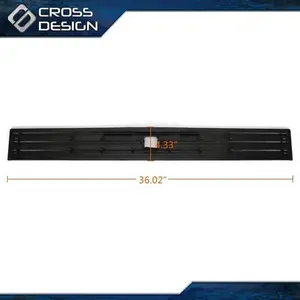 CROSSDESIGN Fit For 15-20 F-150 Ford Tailgate Flexible Step Trim Molding & Release Button