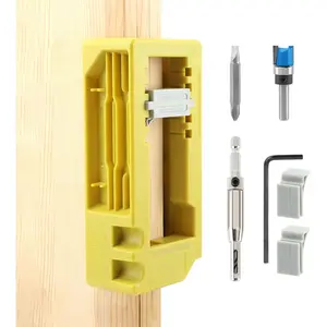 Door Hinge Jig, Door Hinge Template, Hinge Installation Kit Fits 3"to 5" Length and 1/4"or 5/8" Thickness, Only Work on The Door Not The Jamb