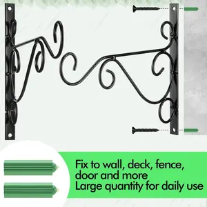 Elevate Your Space, Indoors & Out! Vintage-style, Decorative metal hooks (26cm) for plants, lanterns, wind chimes & more. Easy screw-in installation transforms any wall. (2/6/10-Pack) #WallDecor #PlantHangers #OutdoorDecor #HomeDecor #DIYDecor
