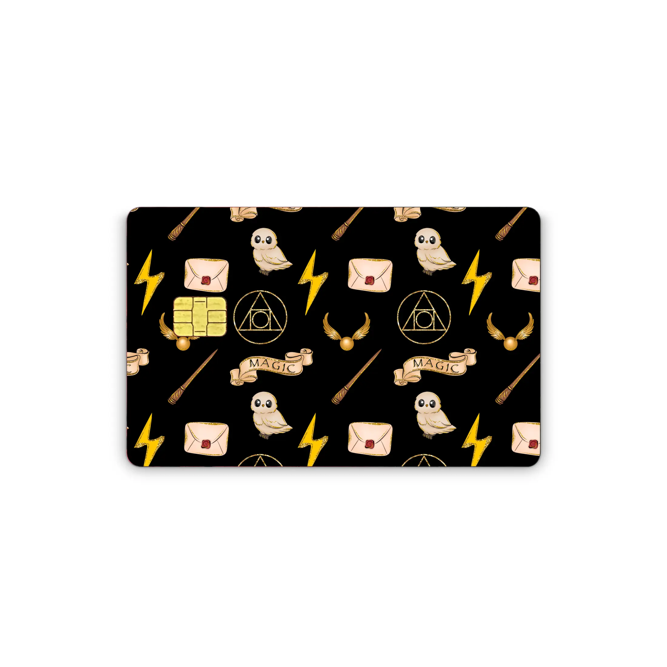 Wizard Credit Card Vinyl Sticker Decal With Easy Pull Tabs