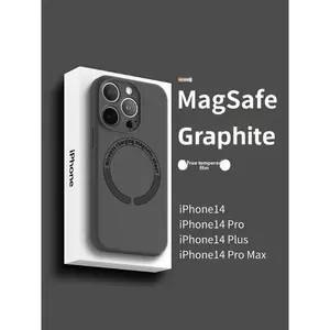 Liquid Silicone Magnetic Case for iPhone 16/15/14 Pro Max & 13 Pro Max, MagSafe Compatible, Full Body Shockproof Protective Cover, Luxury Slim Phone Case for Men and Women