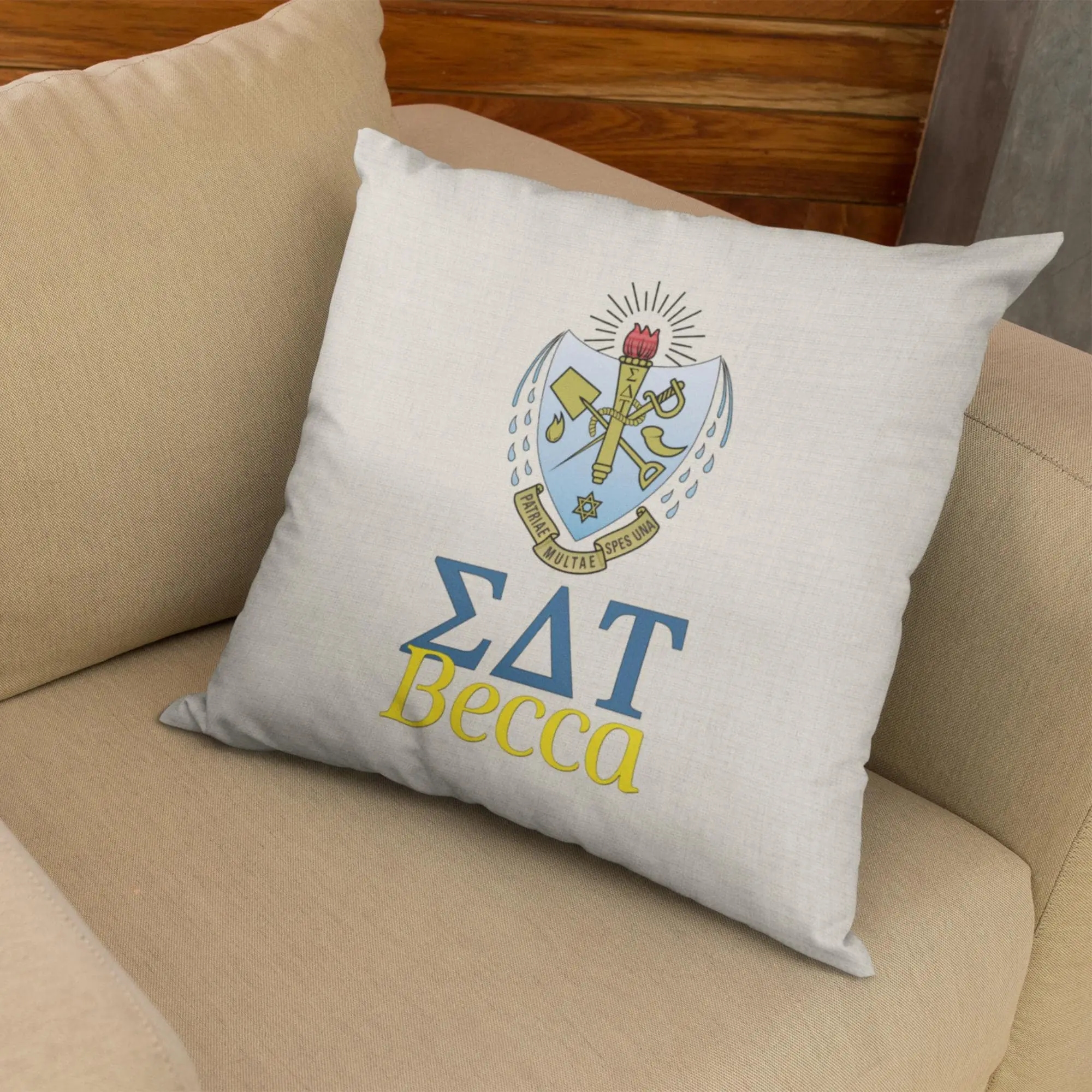 Sigma Delta Tau Sorority Pillow - Perfect Custom Big Little Gift!
