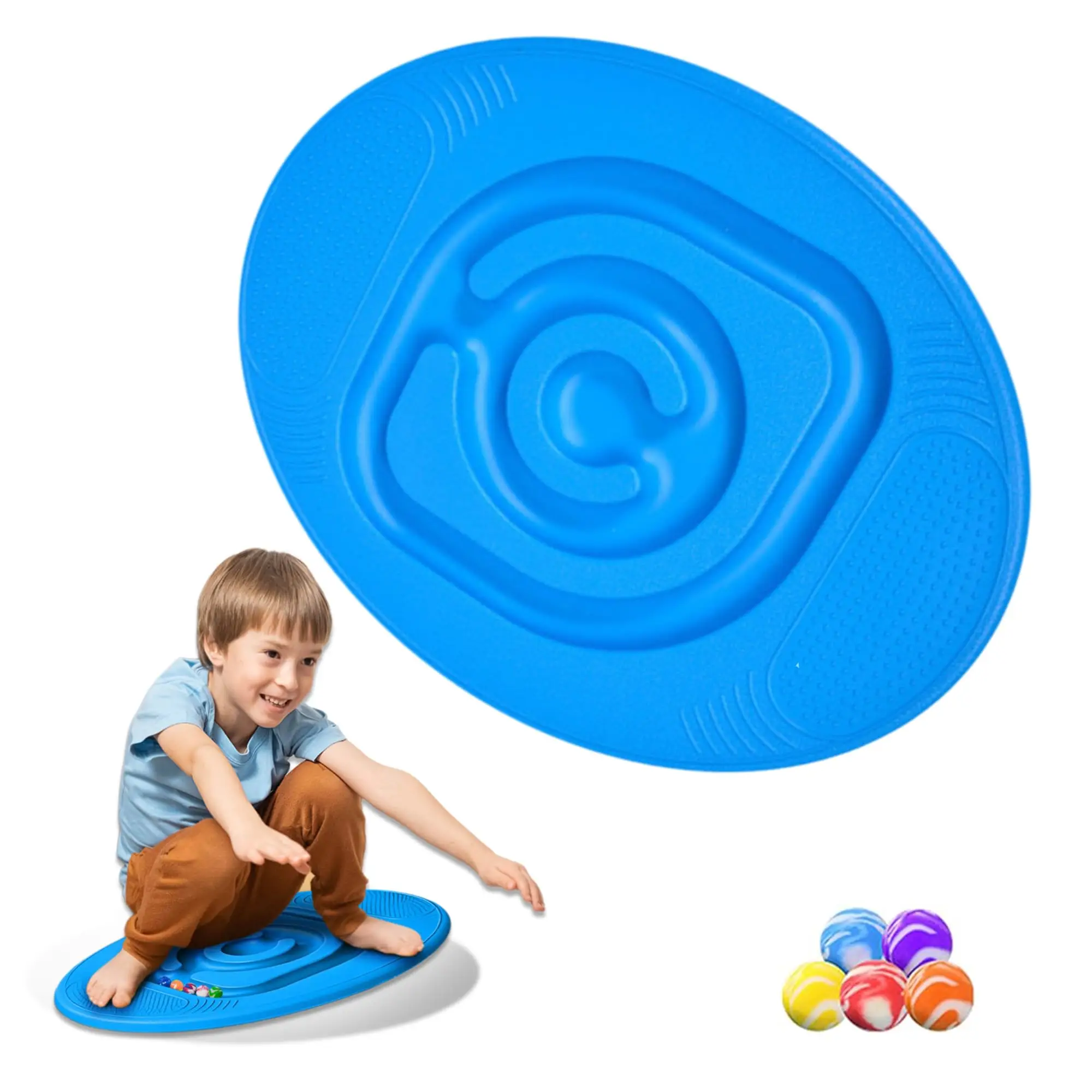 Balance Board Rocker Maze Board with 5 Balls, Children Snail Balance Board, Toddler Physical Therapy Toy,fathersdaygifts Outdoorfun Colorful Durable