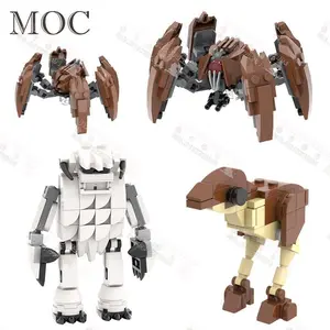 Creativity Movie Animals Robot MOC Building Blocks DIY Crab Droid Wampa Kaadu Characters Model Bricks Assembly Toys For Children