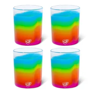 Silipint Silicone 12 oz Rocks Glass Pack of 4
