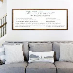 The Ten Commandments I am the Lord Your God Poster No Framed, Bible Verse Poster, Scripture, Entryway, Christian Wall Art