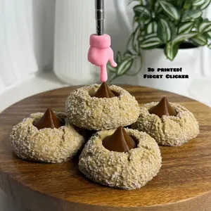 Peanut Butter Blossom Clicker | 3d Printed | Fidget Clicker | Sensory Toy | Silent Fidget Clicker | Clicky Fidget Clicker | Clicky Toy