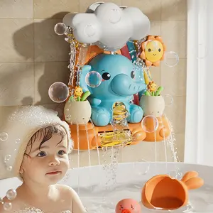 Interactive Elephant Windmill Water Play Toy with Moving Arms & Rotating Base - Bath & Bathtub Decoration, Safe Non-Toxic ABS Construction, for Toddlers, Birthday Party Decorations - Educational Motor Skills Toy, Toddler Entertainment, Playful Design, Stu
