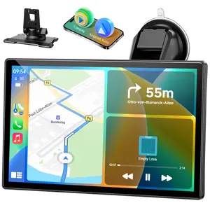 【Valentines】VOLAM 9-Inch Wireless CarPlay Multimedia Player, Supports Wireless Apple CarPlay & Android Auto, AirPlay / Android Cast Screen Mirroring, Works with Siri & Google Assistant, Ideal for Navigation, Music, and Video Playback