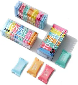 Compressed Towel, 14pcs Disposable Cotton Portable, Vacation Essentials Travel Home Outdoor Sports Multi-Purpose Towel (9.5x12 inch)