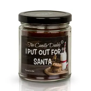 I Put Out For Santa Holiday Candle - Funny Snickerdoodle Scented Candle - Funny Holiday Candle for Christmas, New Years - Long Burn Time, Holiday Fragrance, Hand Poured in USA - 6oz