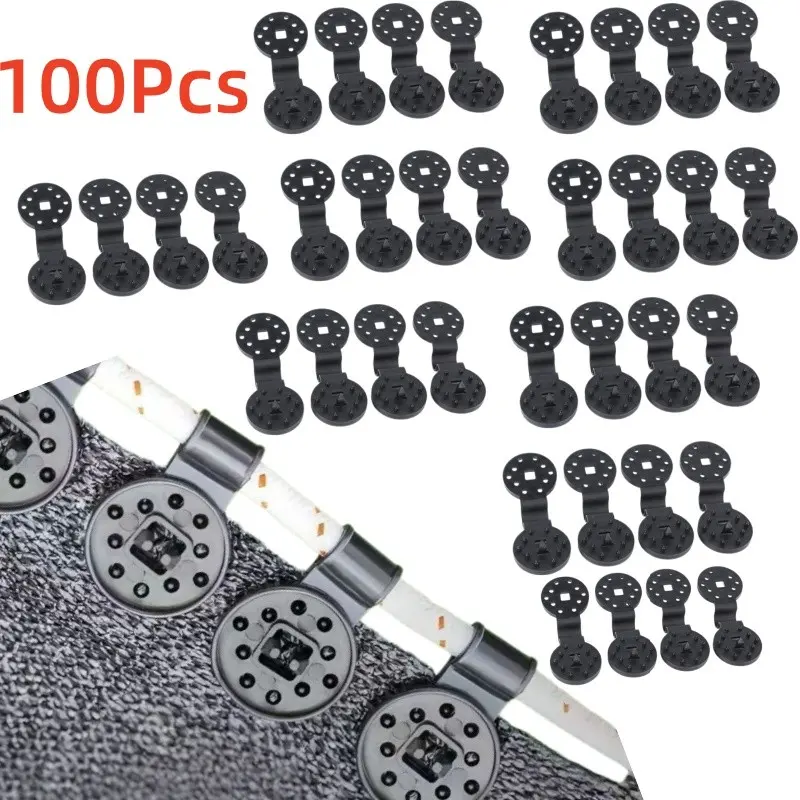 100pcs Sunshade Net Clips, Durable Plastic Secure Garden Shade Clips, Windproof Greenhouse Cover Fasteners, Fastening, Garden Care, Outdoor Gardening Supplies