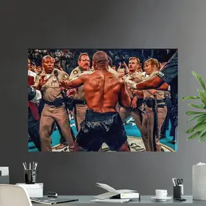 Mike Tyson Vs. The Cops At Evander Holyfield Event Fight Poster Priniconic boxing pay per view