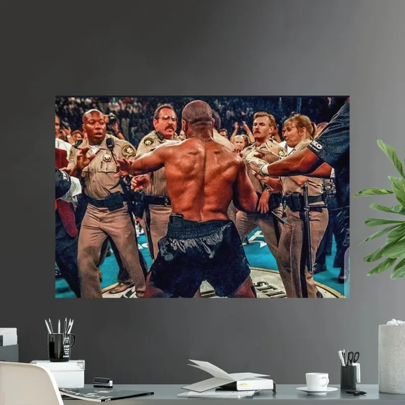 Mike Tyson Vs. The Cops At Evander Holyfield Event Fight Poster Priniconic boxing pay per view