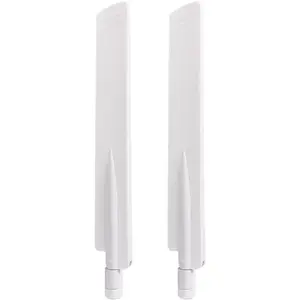 Tri-Band WiFi 6E Antenna 2.4GHz 5GHz 6GHz RP-SMA Male Antenna White (2-Pack) for WiFi Router  Camera DVR Recorder