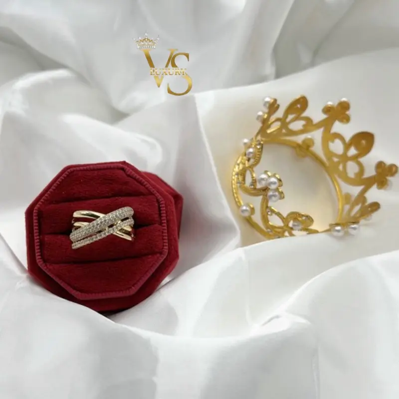 Valdes Luxury Elegant Statement Ring – 14K Gold Plated Laminated Gold, High Quality Everyday Wear Jewelry