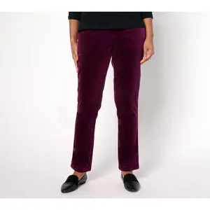 Denim & Co. Archives Regular Smooth Waist Corduroy Pant