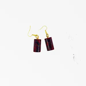 Acrylic Earring- Handcrafted Artisanal Design, Repurposed Materials, Unique One-of-a-Kind Pieces for Women
