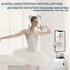 Q3 3-Axis Smart Gimbal Stabilizer - Auto Face Tracking, 360° Rotatable & Rechargeable for Live Streams & Vlogs Cellphone Smartphone