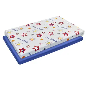 Everyday Kids 2-Pack Pack n Play Sheets – Soft 100% Jersey Cotton for Playpen or Mini Crib- Jungle Sports 
