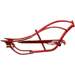 MICARGI Bronco Pro 26-in Stretch Cruiser Bike Frame,Hi-Ten Steel Frmae Suitable for Coast Brakes, Disc Brakes&7-Speed Braking Systems