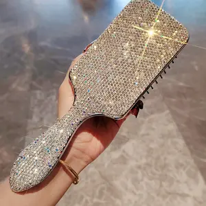 Diamond Series Hair Comb, Sparkling Rhinestone Cushion Brush, Anti-Static Massage Comb, Wedding Birthday Gift, Luxury Fashion Accessory