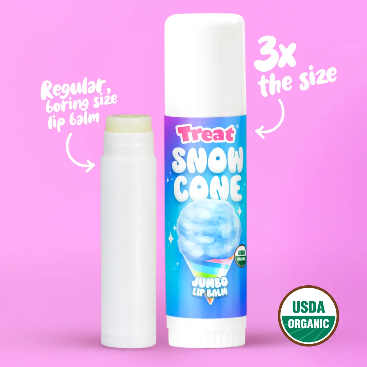 Snow Cone Jumbo Organic Lip Balm