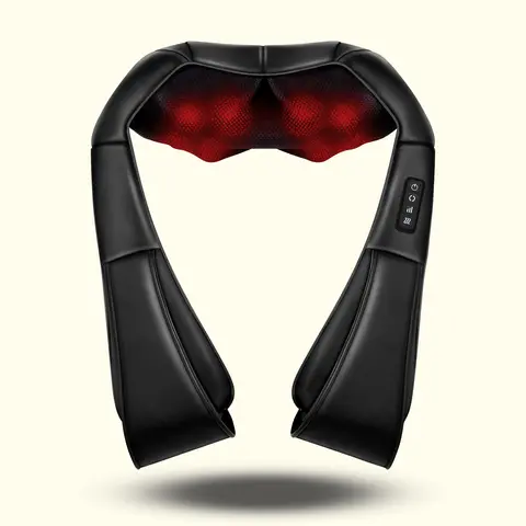 Shiatsu Neck Massager with Heat, 3 Speeds & Vibration, Deep Tissue Kneading for Shoulder Muscle Pain Relief, Neck Shoulder Relaxer, Self Care Gadgets, Gifts for Him, Mens Birthday Gifts for Home & Travel, Back to School