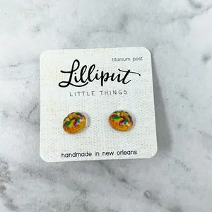 King Cake Stud Earrings