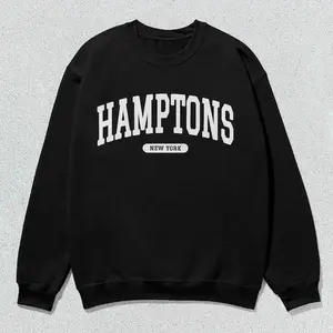 Hamptons Sweatshirt New York Collegiate Crewneck Sweater Unisex