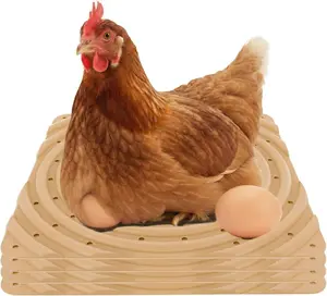 Washable Chicken Nesting Pads for Laying Eggs Nesting Pads for Chicken Coop Nesting Chickens Durable Chicken Bedding for Coop, Poultry Nest Box Pads for Chickens (Straw, 4-Pack)