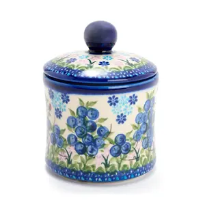 Lidia's Polish Pottery Hand Painted Petite Lidded Jar