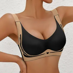 EssElegance Push Up Seamless Everday Bra Wireless Support for Daily Wear, Ultra-Soft Breathable Fabric Bras Womenswear Everyday Smooth