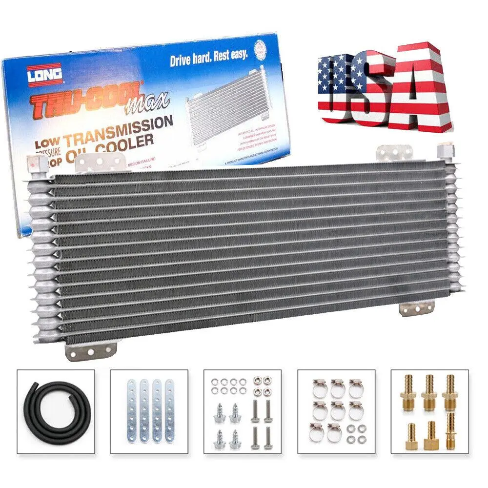 Tru Cool 40K Automatic Transmission Oil Cooler GVW Max LPD47391 Heavy Duty W/Box, Max 40,000 GVW Transmission Oil Cooler Low Pressure Drop LPD47391