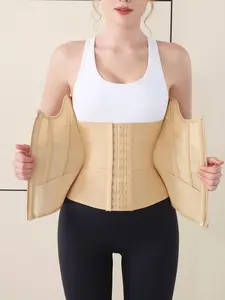 Women's Adjustable Hook & Eye Closure Waist Trainer, Breathable Tummy Control Shaper, Waist Cincher for Daily Wear, Compression Shapewear