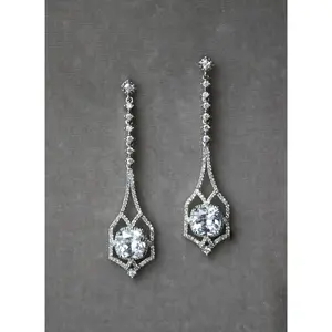 LILLIAN Simulated Diamond Statement Earrings