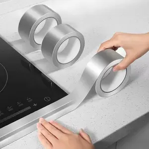 Aluminum Foil Tape Waterproof Oil Proof High Temperature Resistant Kitchen Stove and Sink Gap Sealant Anti Mold Sealing Tape for Bathroom and Home