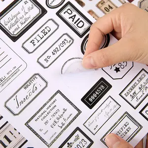 Vintage Label Sticker Book, 30 Sheets Aesthetic Decorative Tags, Vintage Paper Patterns for Creative Planning & Gift Wrapping for Scrapbooking, Journaling, DIY Crafts, Art Stickers