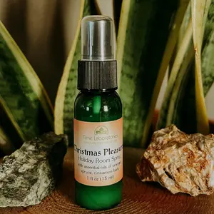 Christmas Pleasures Holiday Room Spray with orange spruce, and Cinnamon. Not just for Chistmas, For the Whole Fall Season! Bottle may differ per production batch.