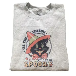 Tis the Season to be Spooky Cat Sweatshirt fall outfits
